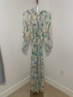 Christy Lynn Pastel Floral Long Sleeve Maxi Dress